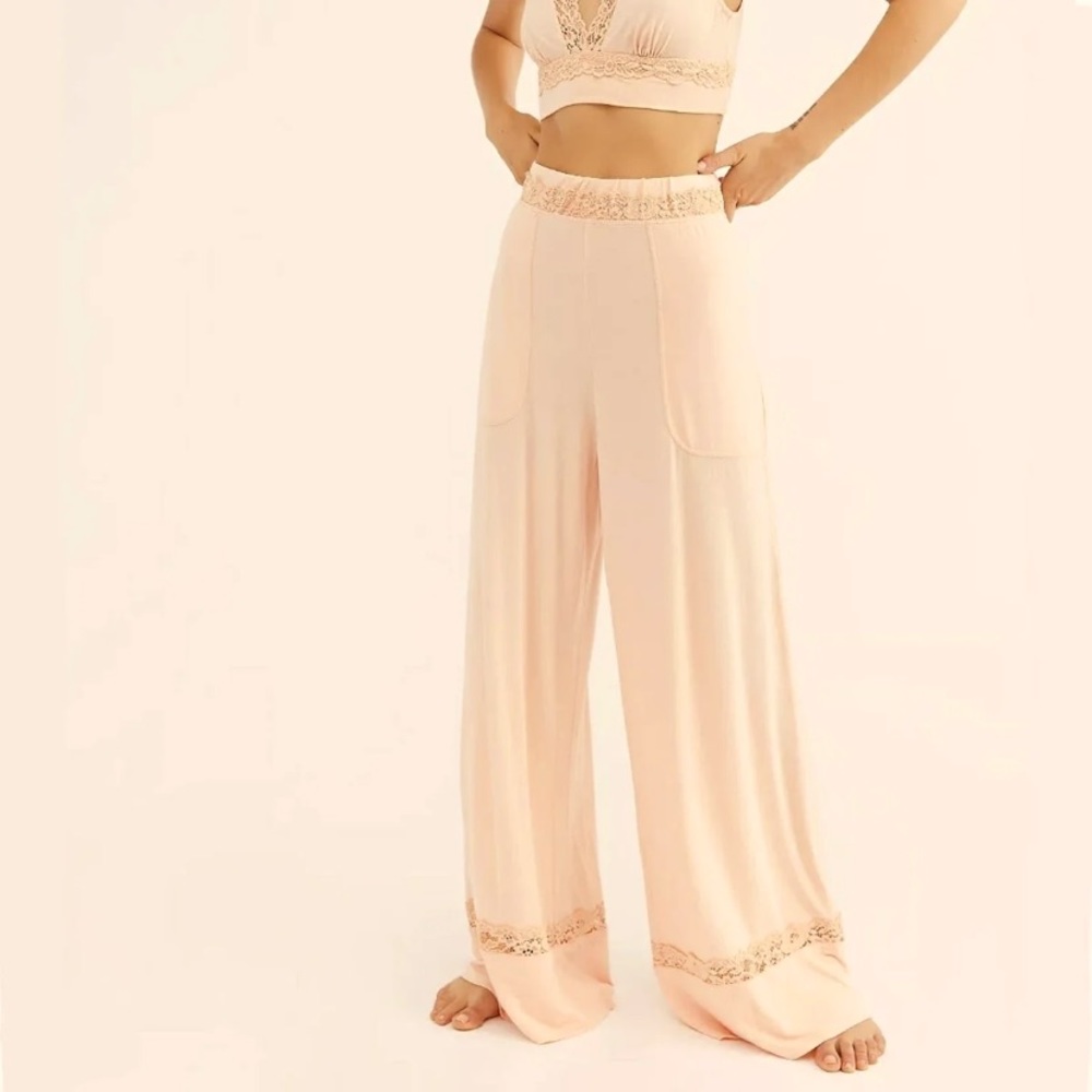 Free People Maddie Wide Leg Sleep or Lounge Pants